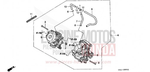 CARBURETOR (ASSY.) NT650V5 de 2005